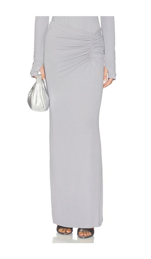 MADISON THE LABEL JUPE ANELLA MAXI en Grey. L. Also en M, S