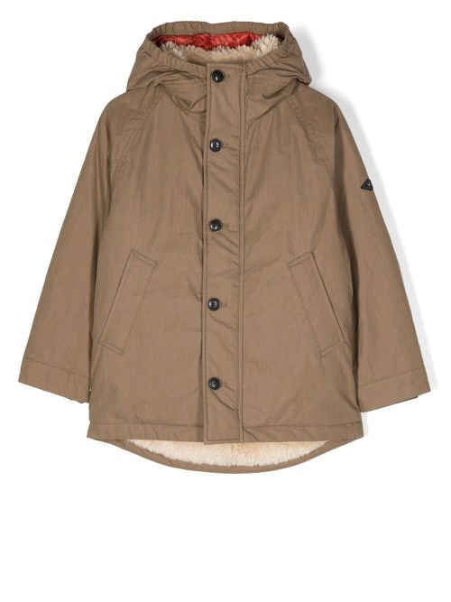 Hooded padded coat - Brown