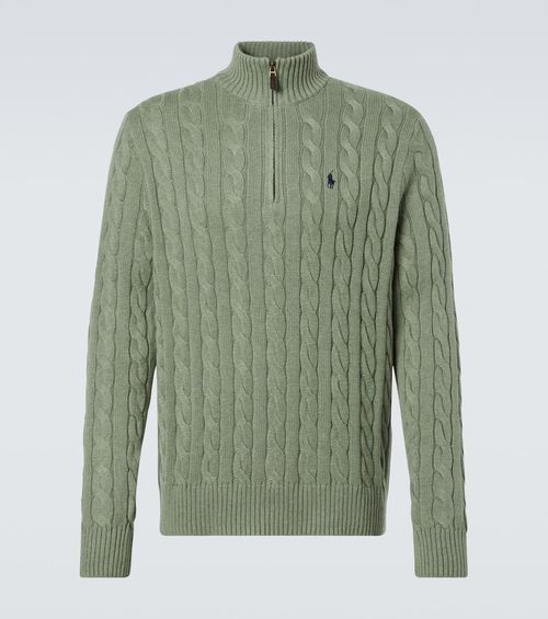 Cable-knit cotton sweater