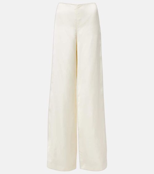 Satin wide-leg pants