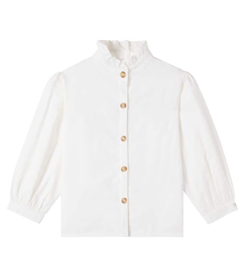 Fini ruffled cotton blouse