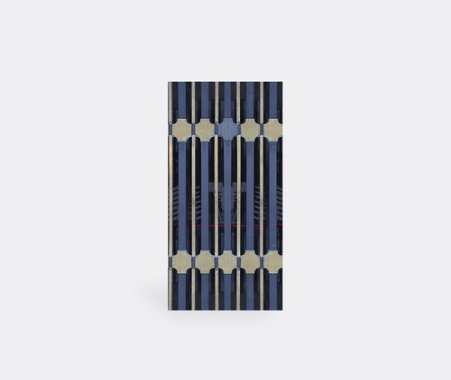 'ornate Ts' Wallpaper, Blue