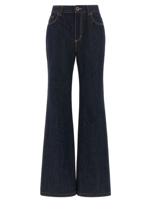 Flared Denim Jeans — Blue
