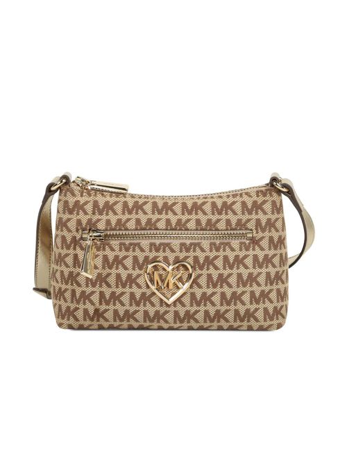 Monogram-print shoulder bag - Neutrals