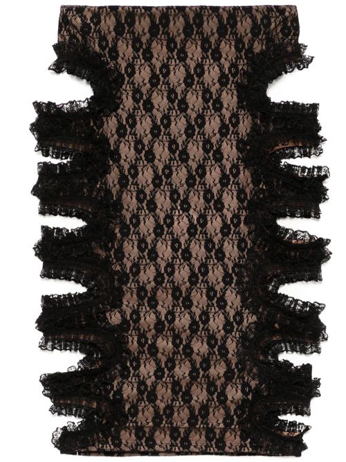 X Christopher Kane lace cut-out midi skirt - Black