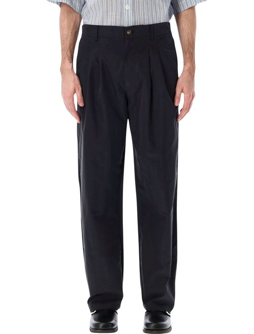Fluid Cotton Tailored Trousers - Size 42