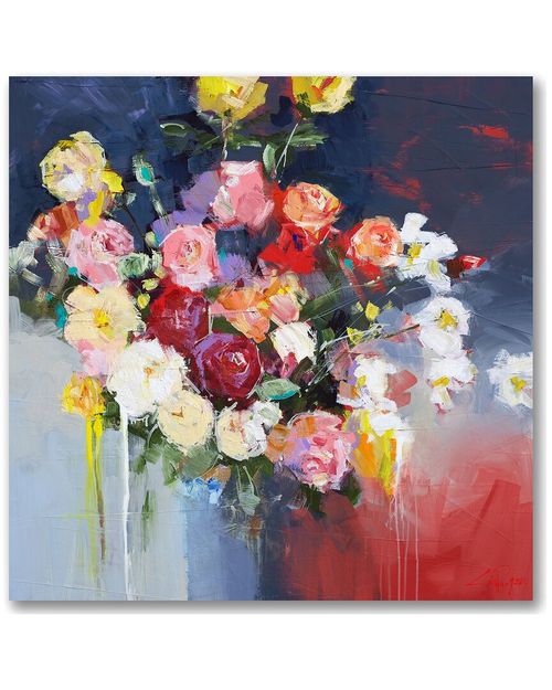 White Flowers Canvas Wall Art