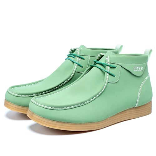 Mens Chukka Boots Fashion Casual Men's Boots Vintage High Top Lace Up Desert Chukka Boots Business Casual Ankle Shoes Comfortable Leather Formal Boots Men