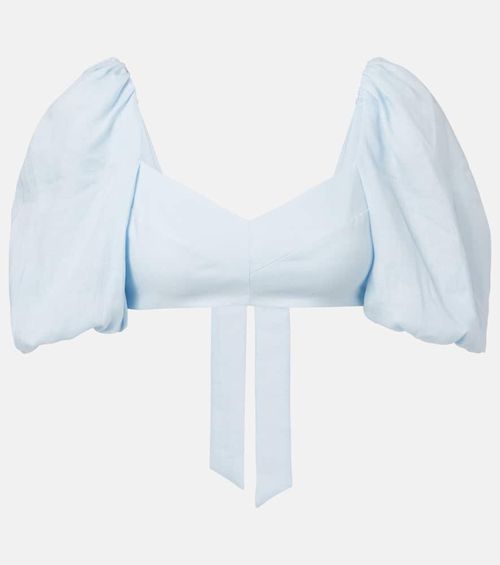 Zimmermann Rhiannon linen crop top