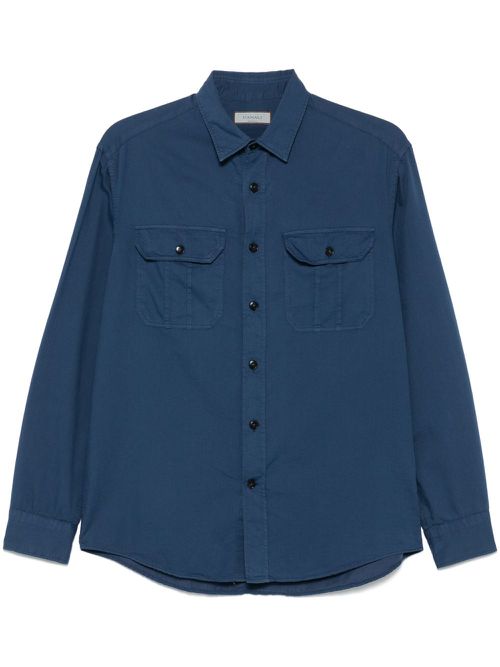 Canali twill shirt - Blue