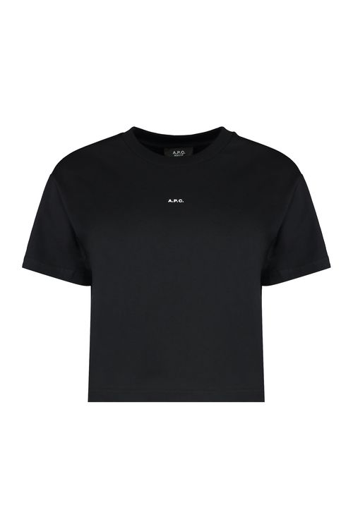 Logo-Embroidered Cotton T-Shirt — Black