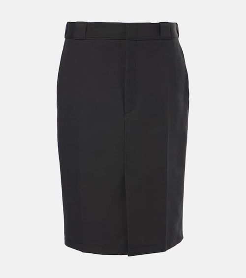 Cotton midi skirt