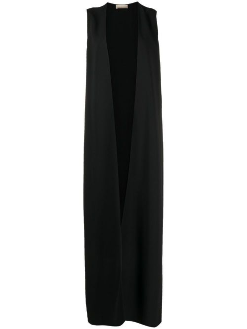 Maxi open-front gilet - BLACK