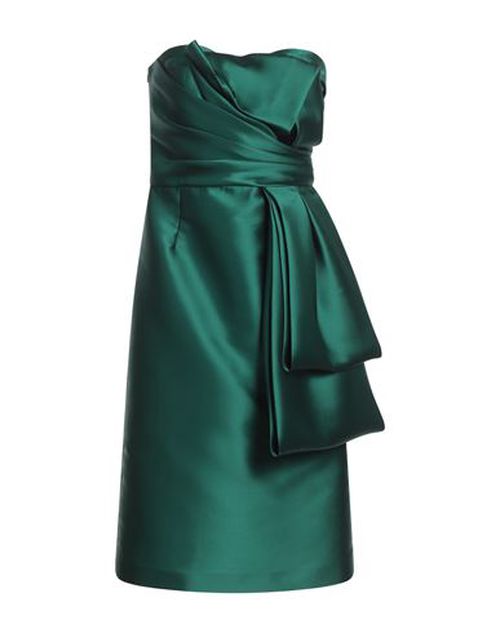 Woman Midi dress Emerald green Size 8 Polyester, Silk, Polyamide, Elastane
