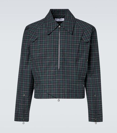 Kraner checked cotton-blend jacket