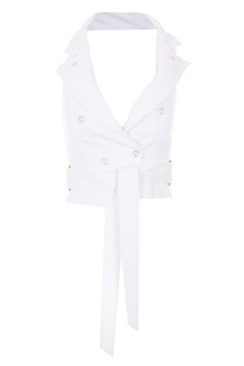 Elisabetta Franchi V-Neck Belted Vest