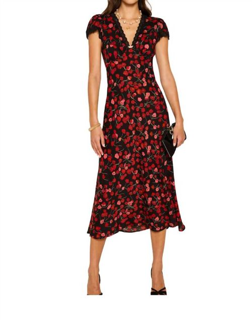 Clarice Dress In Autumn Red