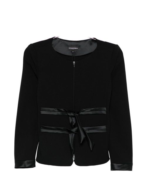 Collarless Zip-Front Jacket
