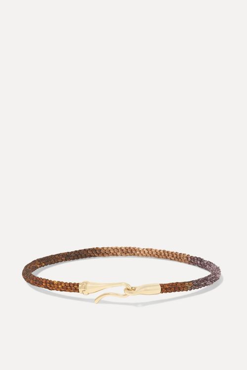 Life 18-karat Gold And Rope Bracelet - M