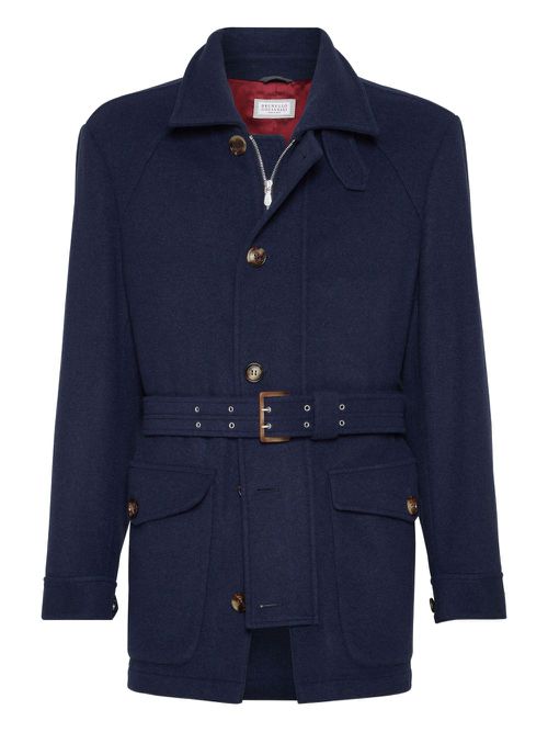 Belted jacket - Blue