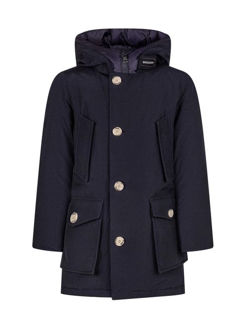 Boys Navy Blue Hooded Trench Coat