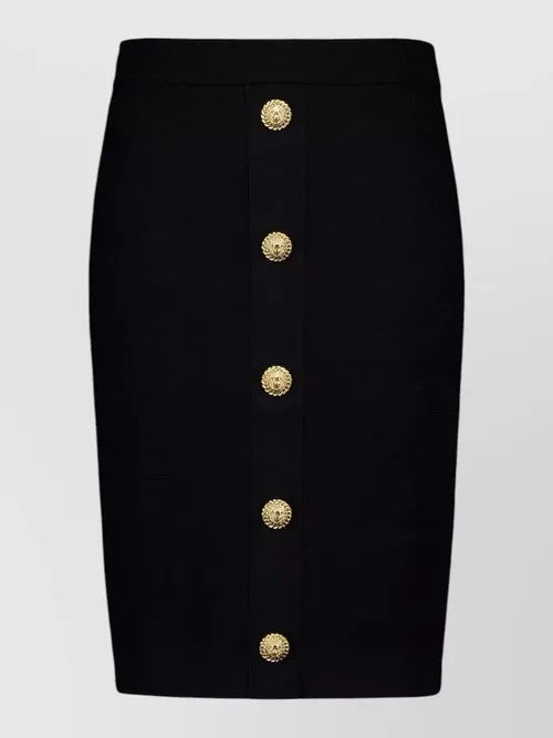 Balmain - tweed pencil skirt high waist knee length