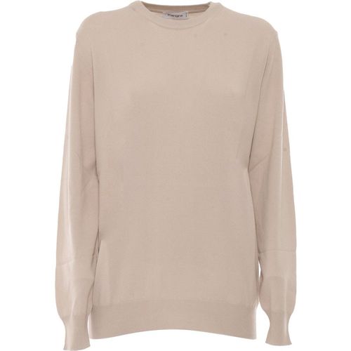Kangra Cashmere Girocollo Rasato Calato C/Toppe Alcantara