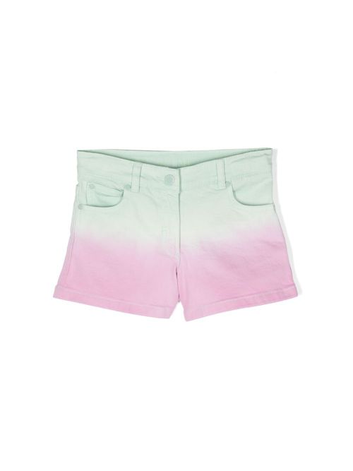 Ombré-effect denim shorts - Pink