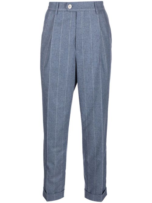 Pleated tailored trousers - Blue