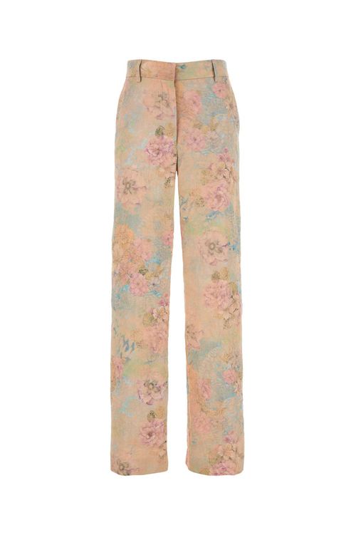 Embellished Linen Blend Paxy Pant