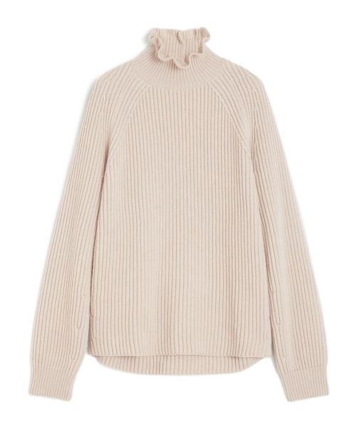Cotton cordonnet oversized jumper - Sand