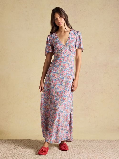 Lainey Multi Ditsy Bias Cut Maxi Dress