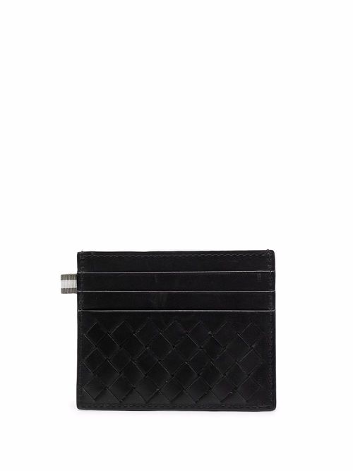 Boudin 122 interwoven leather cardholder - Black