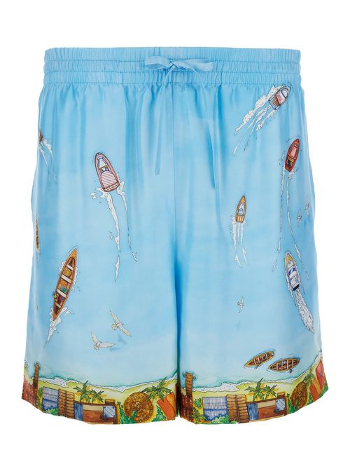 Unisex Silk Shorts With Drawstrings