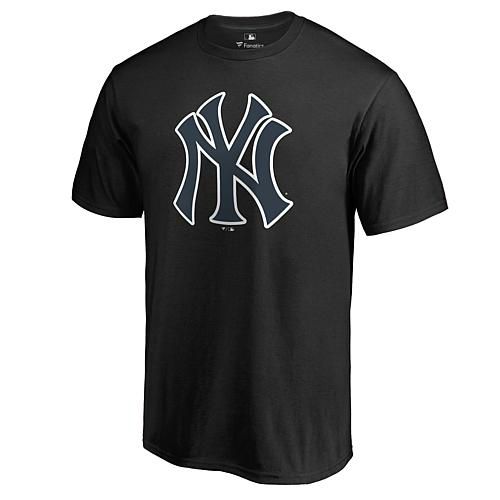 Officially Licensed MLB Men's Black Taylor T-Shirt - New York Yankees - Size Large