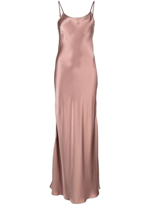 Liquid slip satin dress - Pink