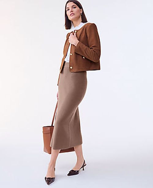 Ann Taylor Ribbed Sweater Skirt