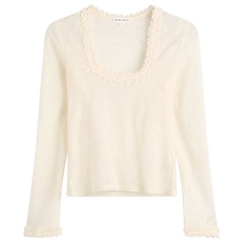 Women's Lace Poem Top in White