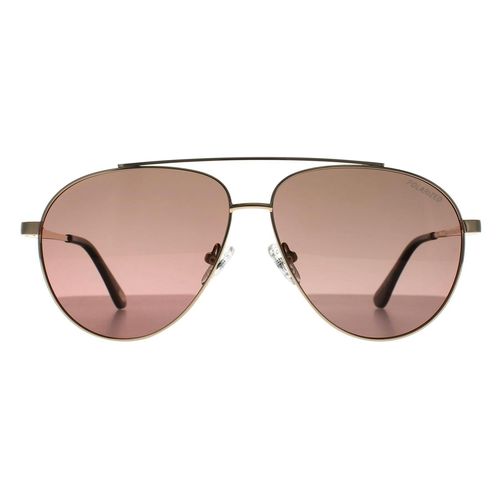 Skechers Sunglasses SE6276 32H Shiny Pale Gold Brown Polarized