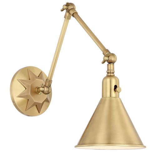 Crystorama Morgan Wall Sconce in Aged Bra