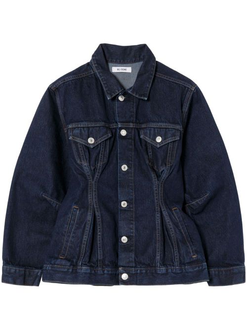 Pintuck denim jacket - Blue