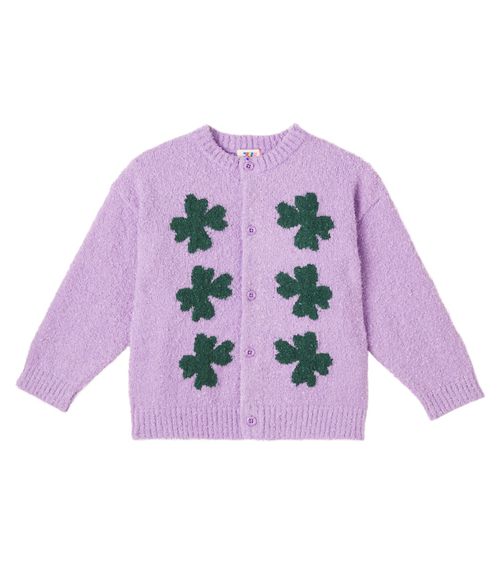 Lucky Clover bouclé cardigan