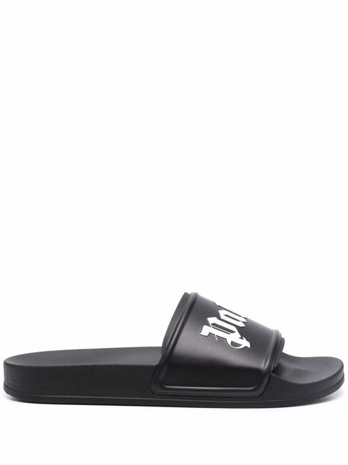 Black Logo Pool Slides
