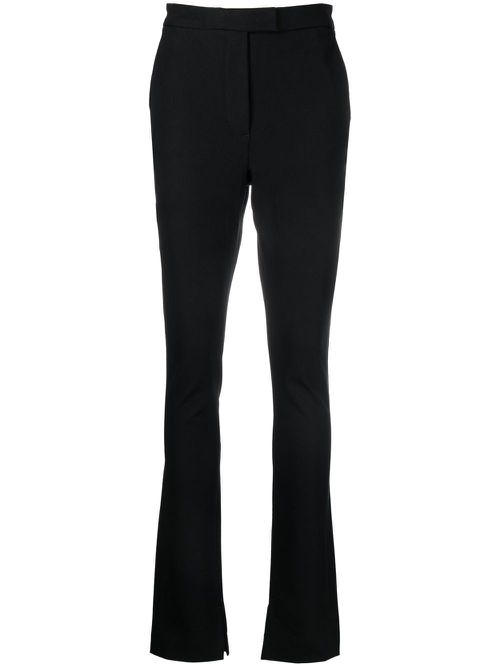 Side-sit four-pocket slim-fit trousers - Black