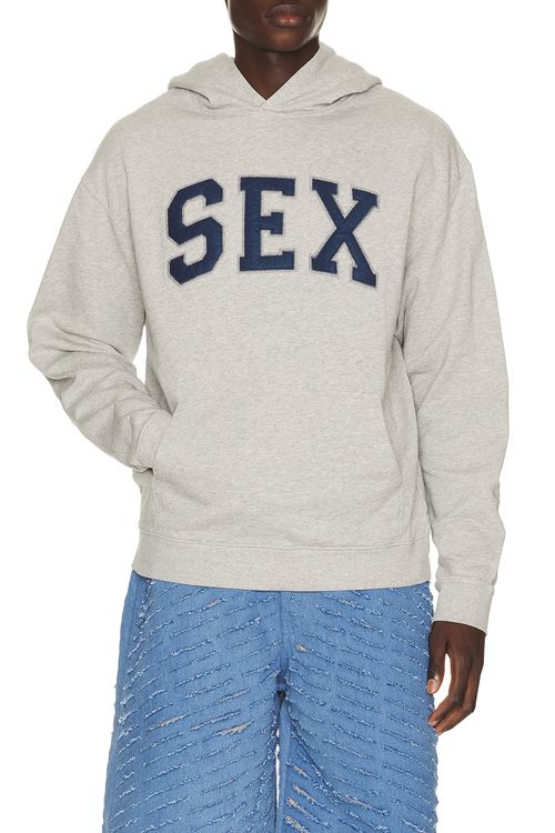 Carne Bollente Sex Hoodie in Melange Grey - Grey. L also in M, S, XL/1X