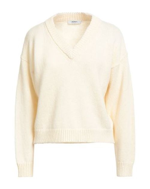 Woman Sweater Cream Size 8 Merino Wool