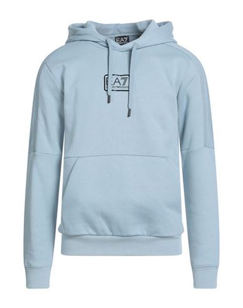 Man Sweatshirt Light blue Size M Cotton, Polyester
