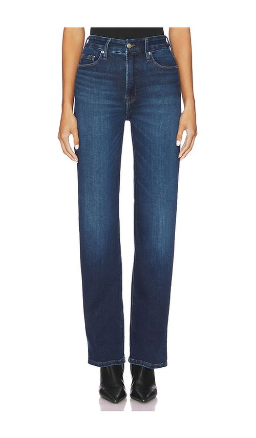 Good American Soft Tech Good True Straight Jeans in Blue.  8. Also in 0, 00, 10, 12, 14, 16, 18, 2, 20, 22, 24