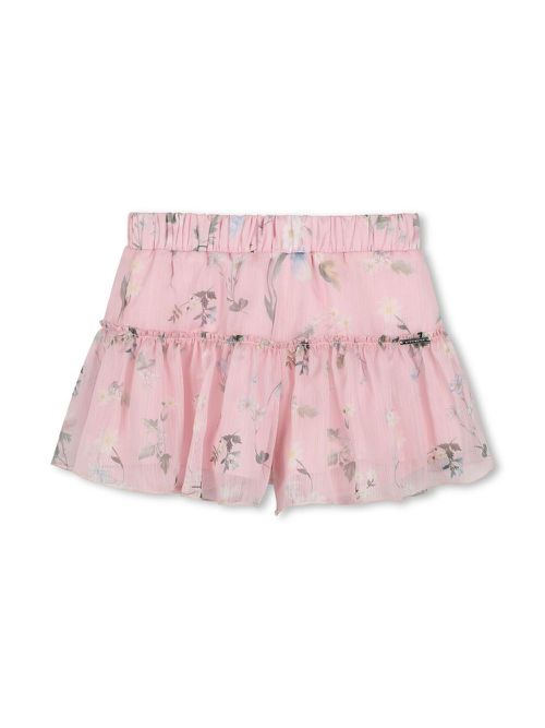 Floral-print skirt - Pink