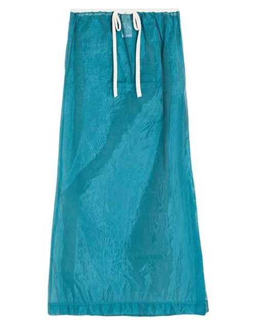 Woman Midi skirt Deep teal Size L Polyester